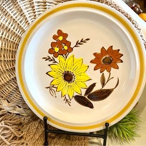 Vintage Japan Everglade 12” Design Four Floral Serving Plate